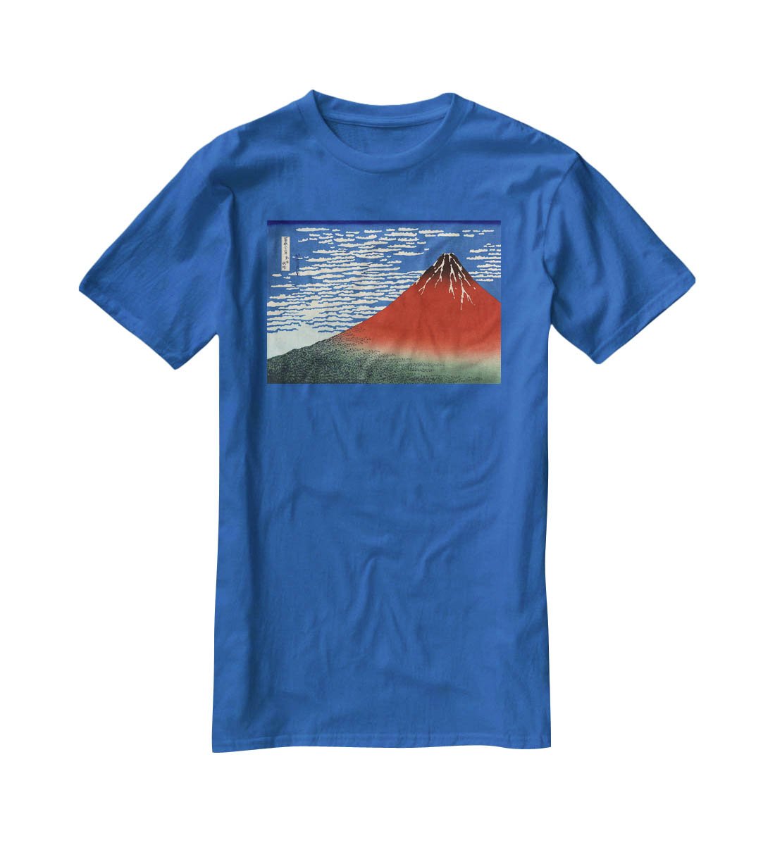 Red southern wind on Fiji on a clear morning by Hokusai T-Shirt - Canvas Art Rocks - 2
