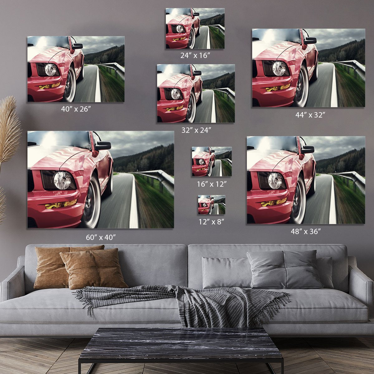 Red sport car Canvas Print or Poster