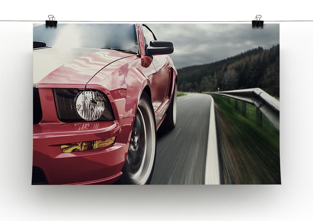 Red sport car Canvas Print or Poster - Canvas Art Rocks - 2