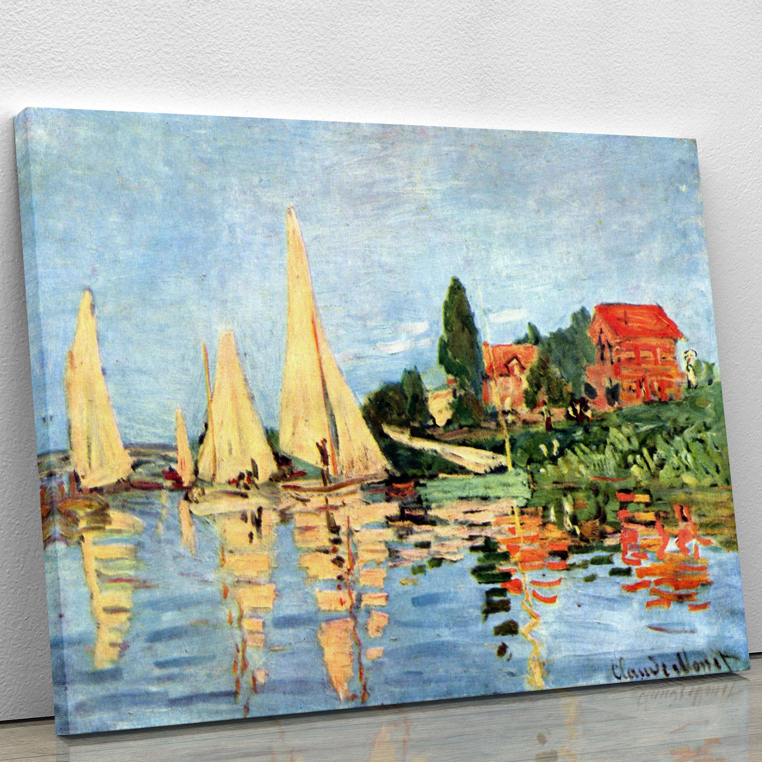 Regatta at Argenteuil by Monet Canvas Print or Poster - Canvas Art Rocks - 1