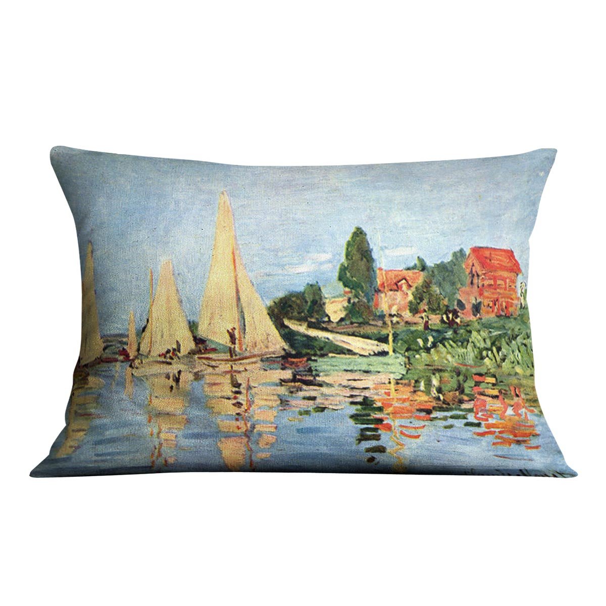 Regatta at Argenteuil by Monet Throw Pillow