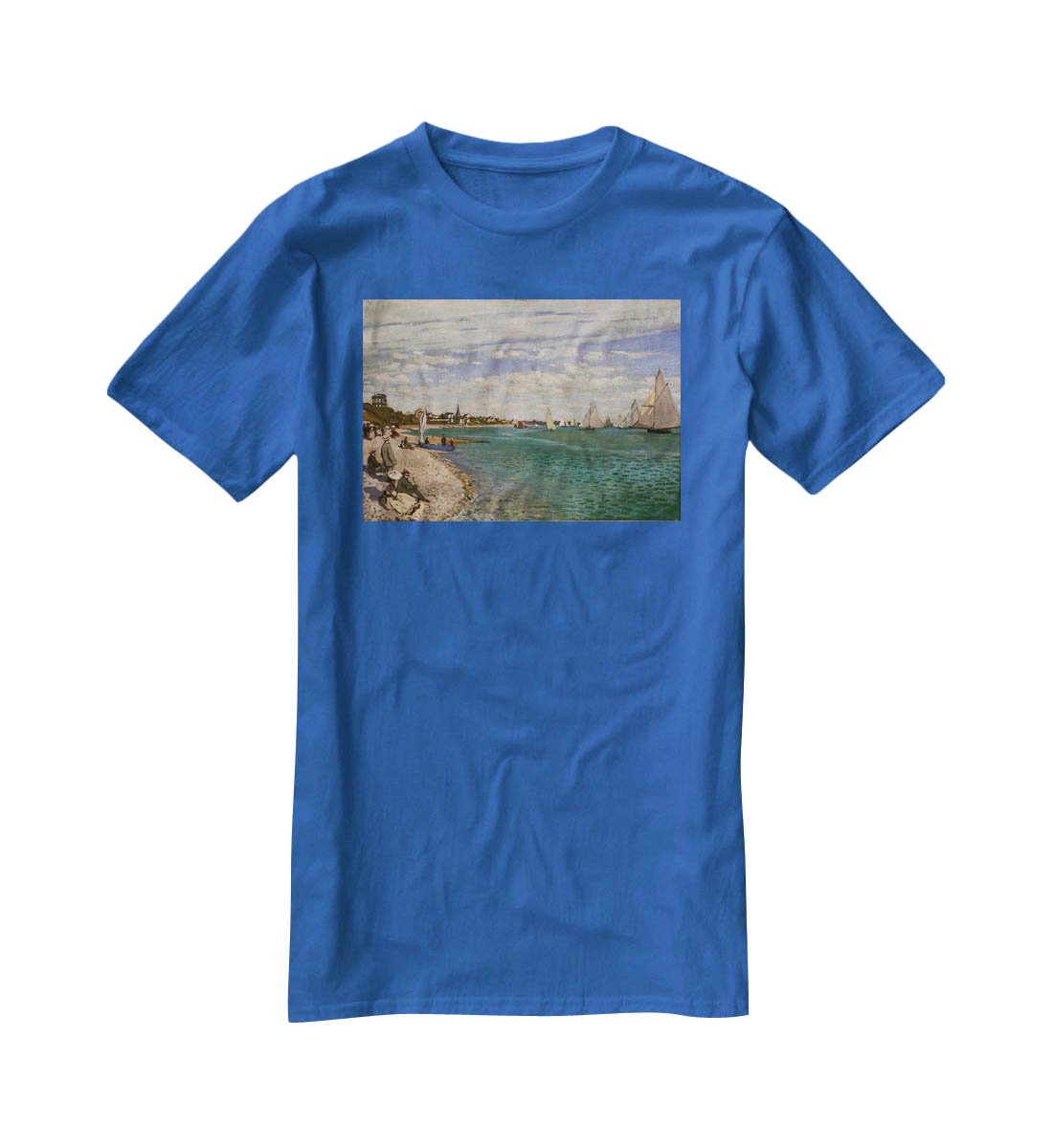 Regatta at St. Adresse by Monet T-Shirt - Canvas Art Rocks - 2