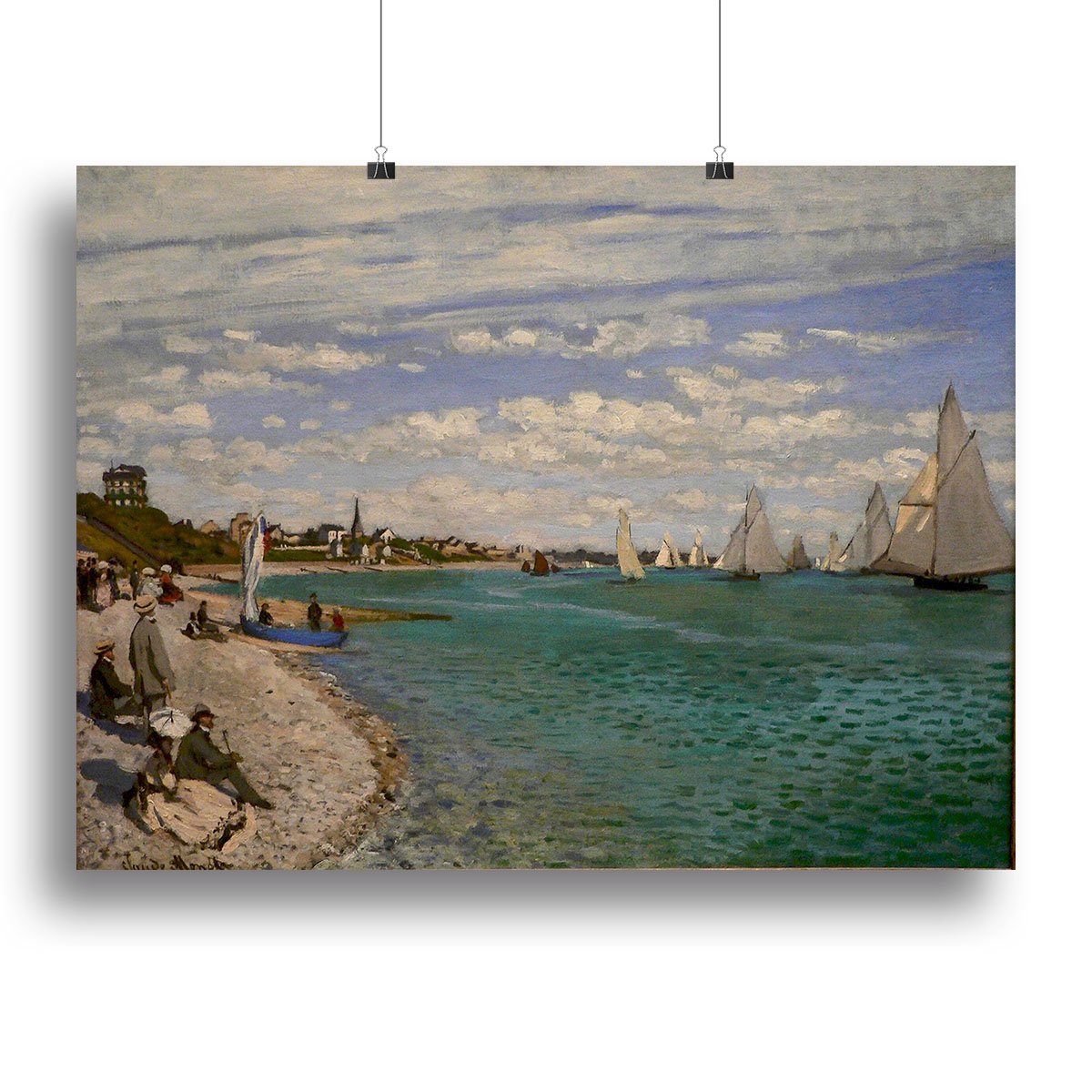 Regatta at St. Adresse by Monet Canvas Print or Poster