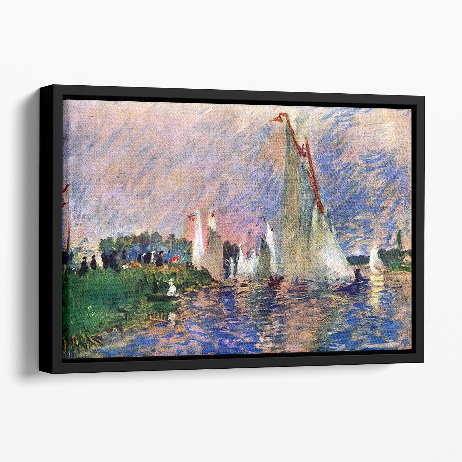 Regatta in Argenteuil by Renoir Floating Framed Canvas