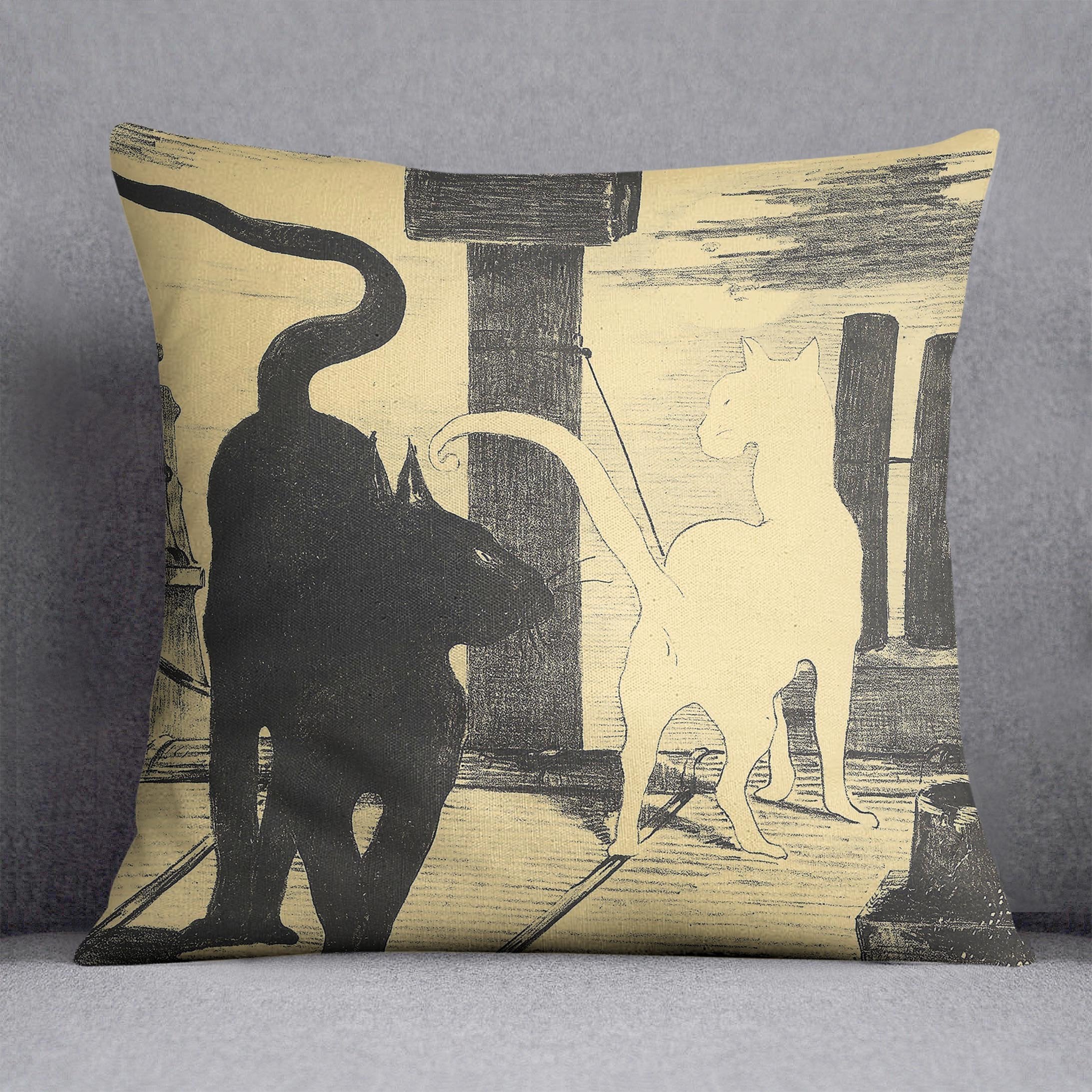 Rendevouz of Cats by Manet Throw Pillow