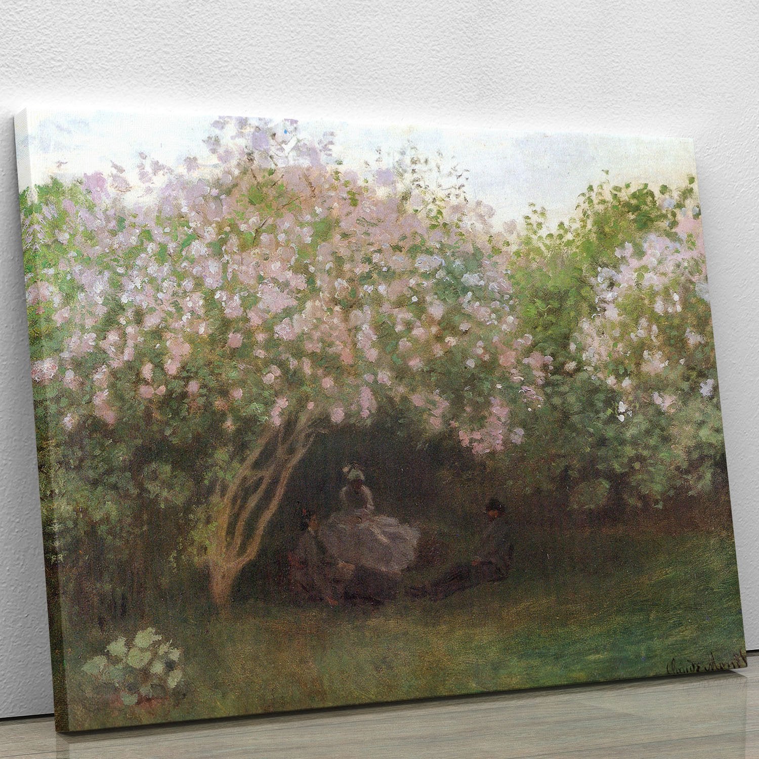 Repos sous les lilas 1872 by Monet Canvas Print or Poster