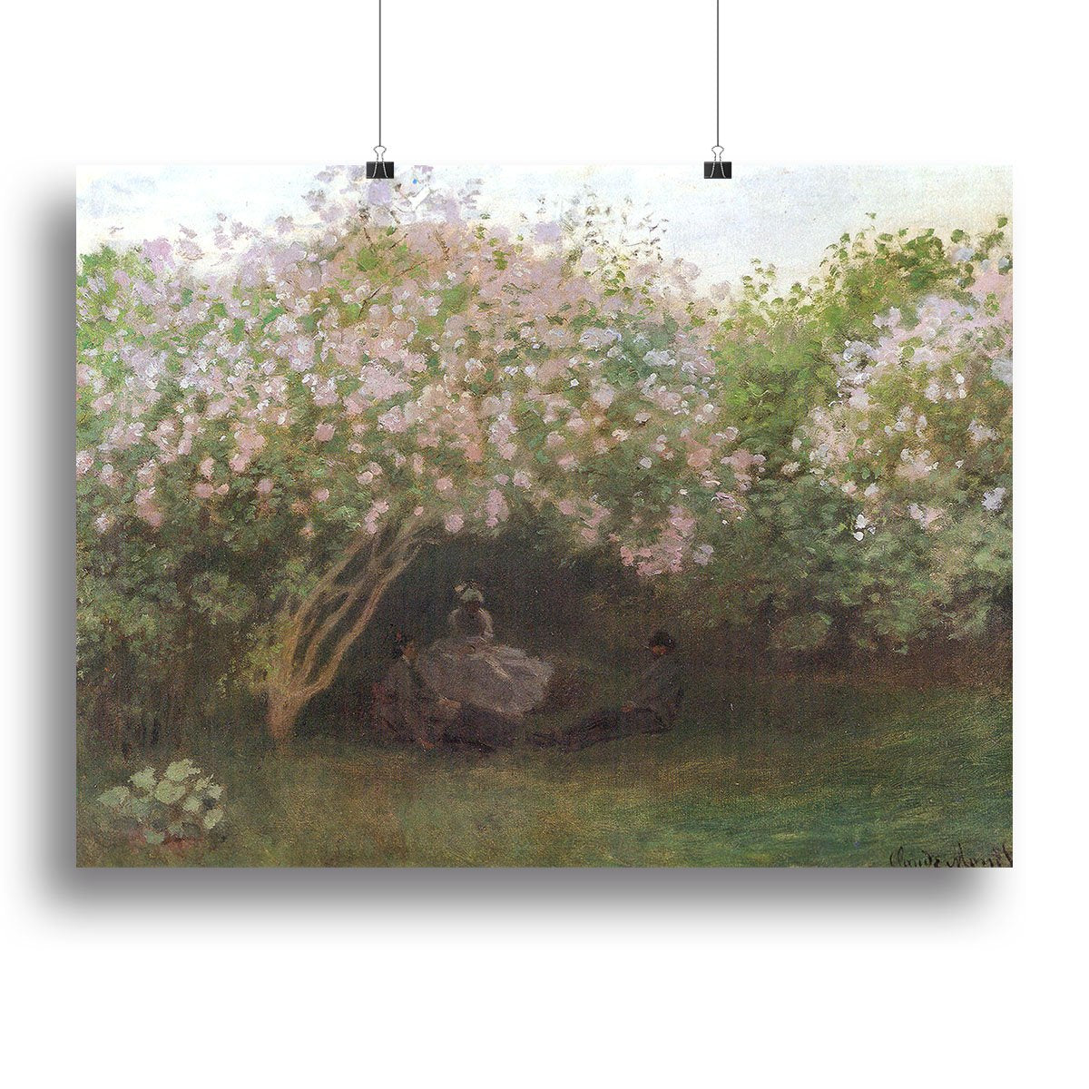 Repos sous les lilas 1872 by Monet Canvas Print or Poster