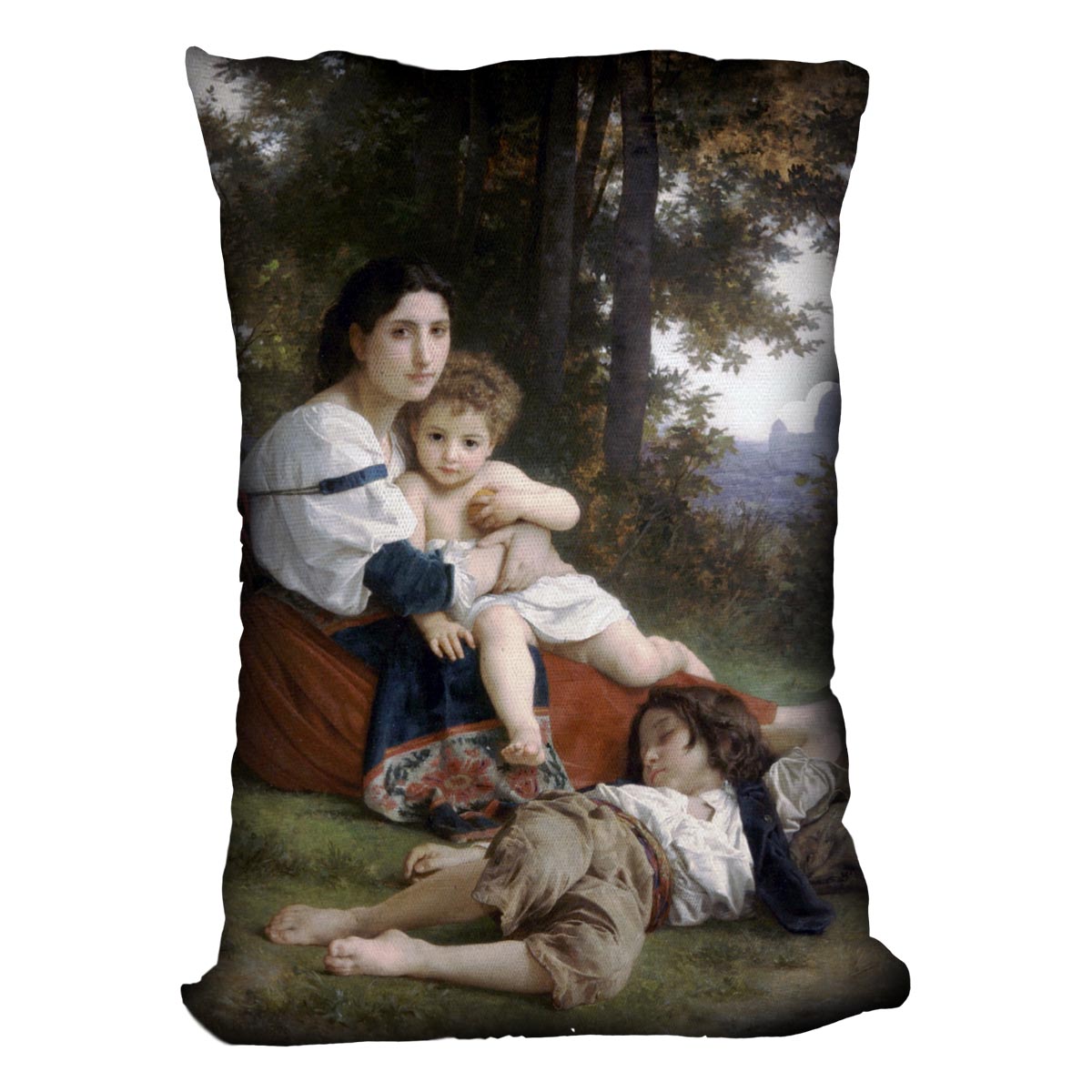 Rest By Bouguereau Throw Pillow