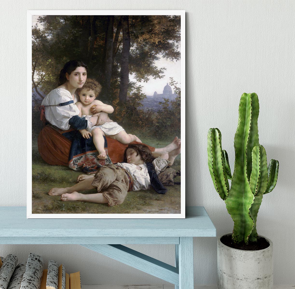 Rest By Bouguereau Framed Print - Canvas Art Rocks -6