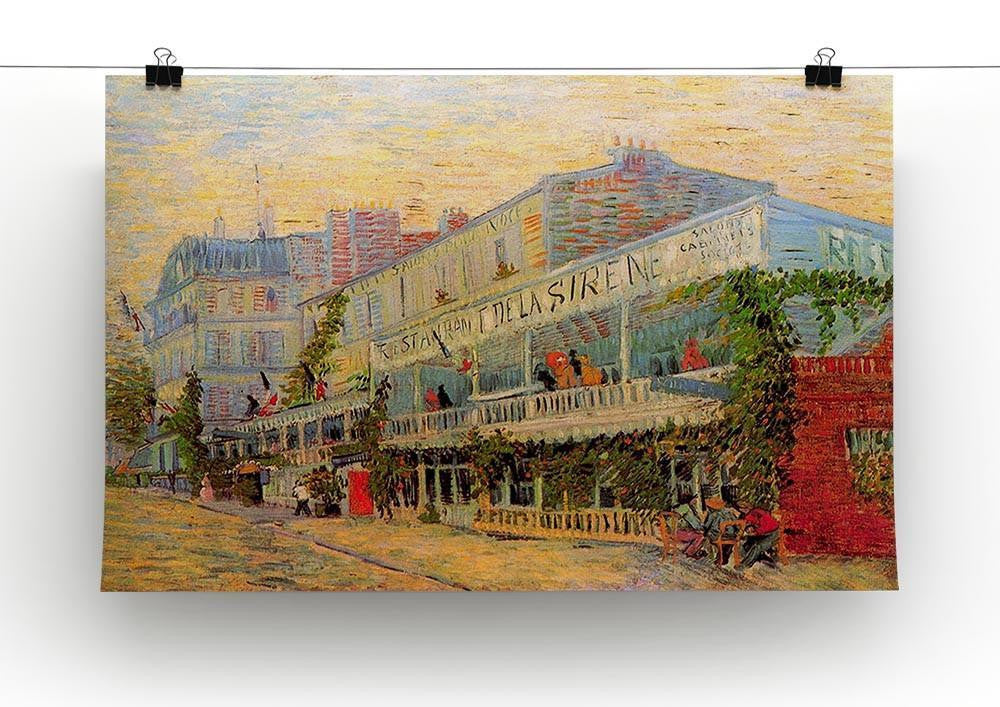 Restaurant de la Sirene at Asnieres by Van Gogh Canvas Print & Poster - Canvas Art Rocks - 2