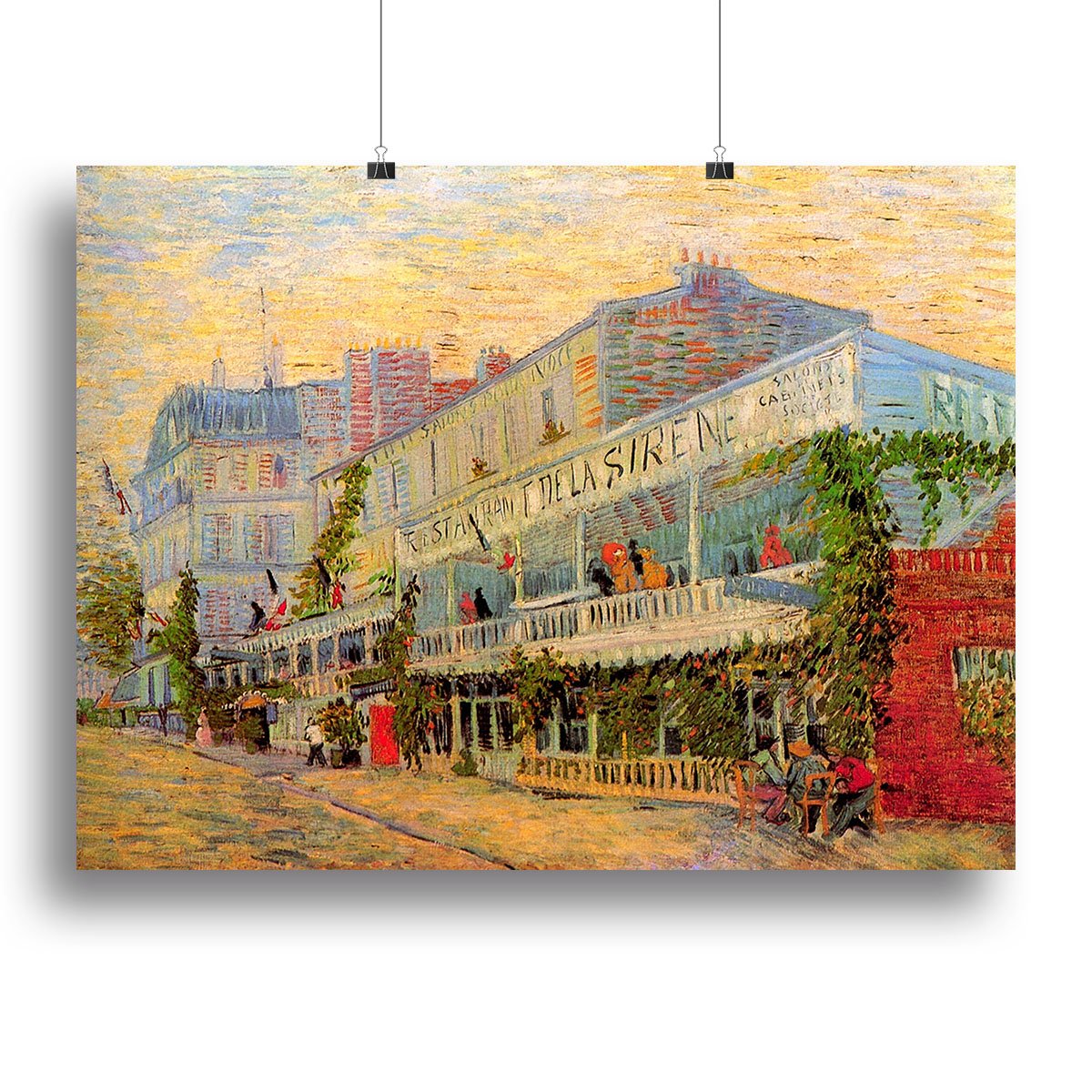 Restaurant de la Sirene at Asnieres by Van Gogh Canvas Print or Poster