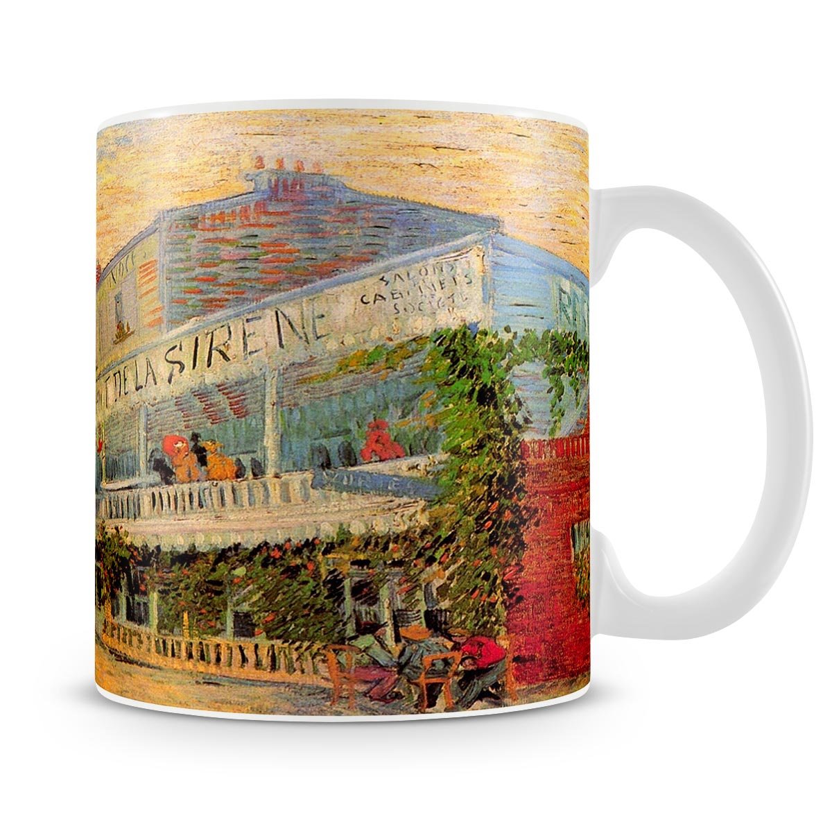Restaurant de la Sirene at Asnieres by Van Gogh Mug - Canvas Art Rocks - 4