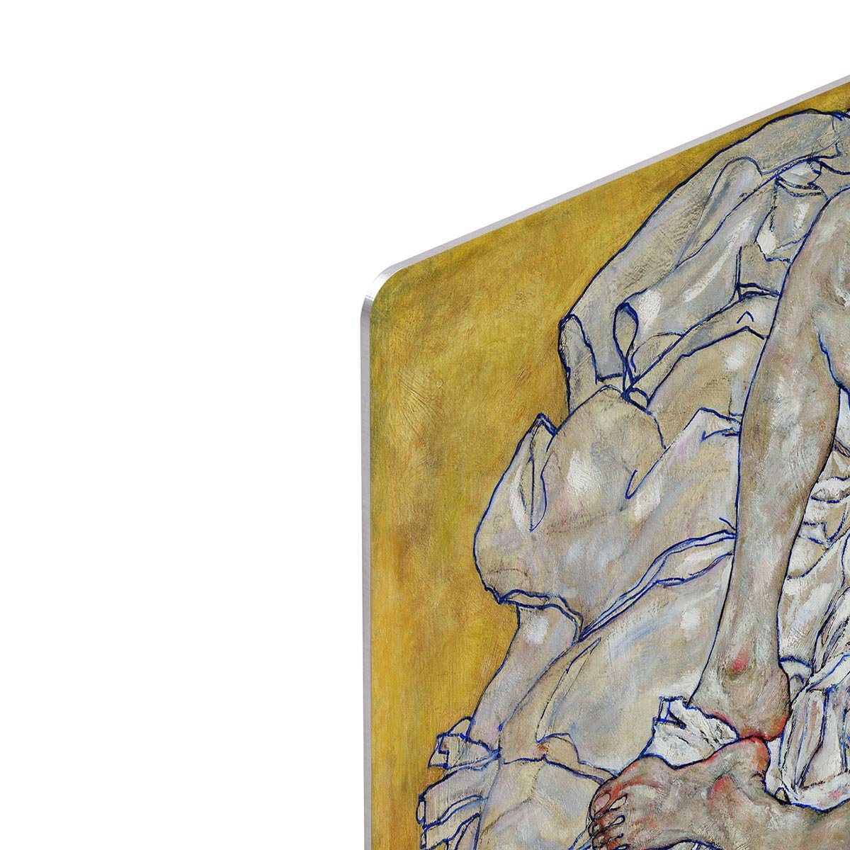 Resting nude by Egon Schiele HD Metal Print - Canvas Art Rocks - 4