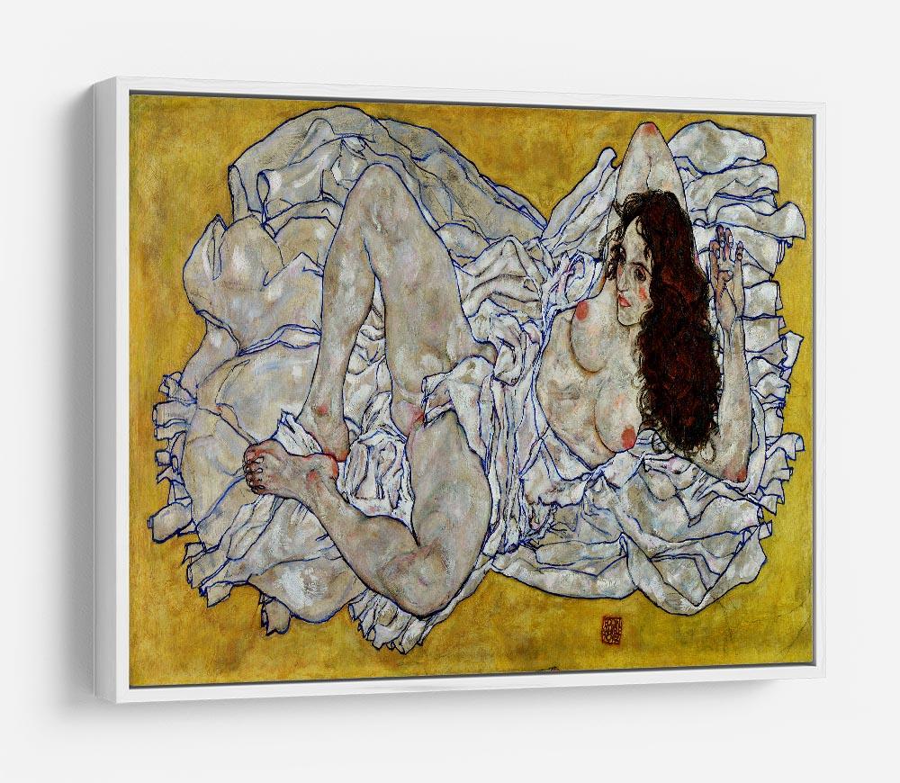 Resting nude by Egon Schiele HD Metal Print - Canvas Art Rocks - 7