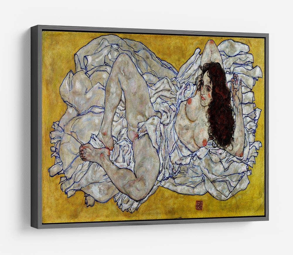 Resting nude by Egon Schiele HD Metal Print - Canvas Art Rocks - 9