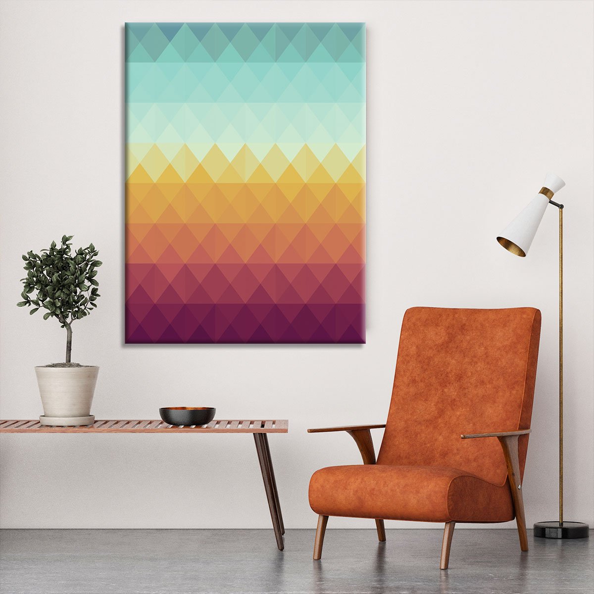 Retro hipsters triangle Canvas Print or Poster