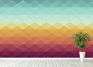 Retro hipsters triangle Wall Mural Wallpaper - Canvas Art Rocks - 4