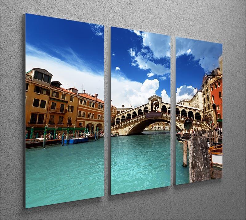 Rialto bridge in Venice 3 Split Panel Canvas Print - Canvas Art Rocks - 2