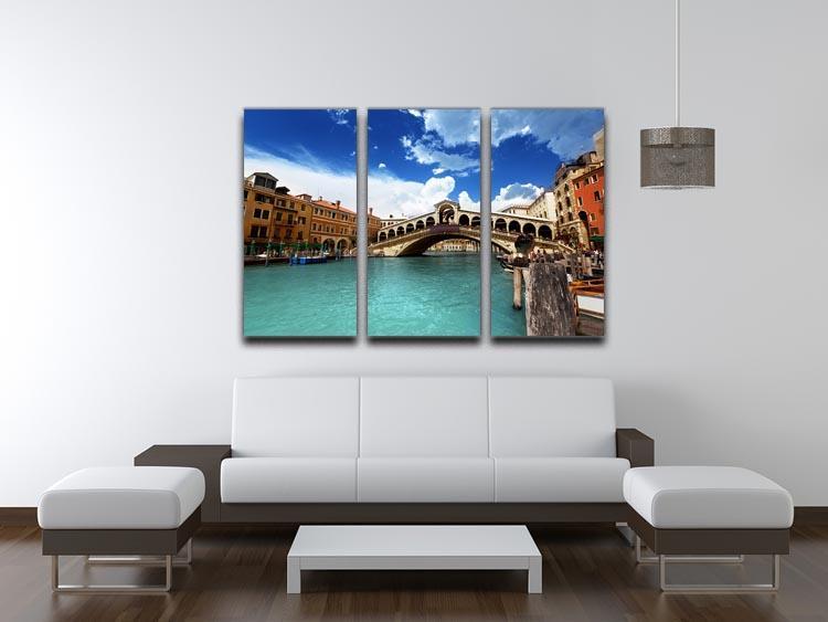 Rialto bridge in Venice 3 Split Panel Canvas Print - Canvas Art Rocks - 3