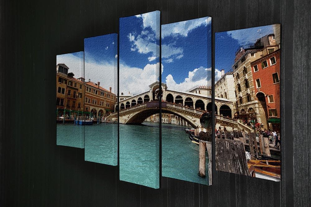 Rialto bridge in Venice 5 Split Panel Canvas  - Canvas Art Rocks - 2