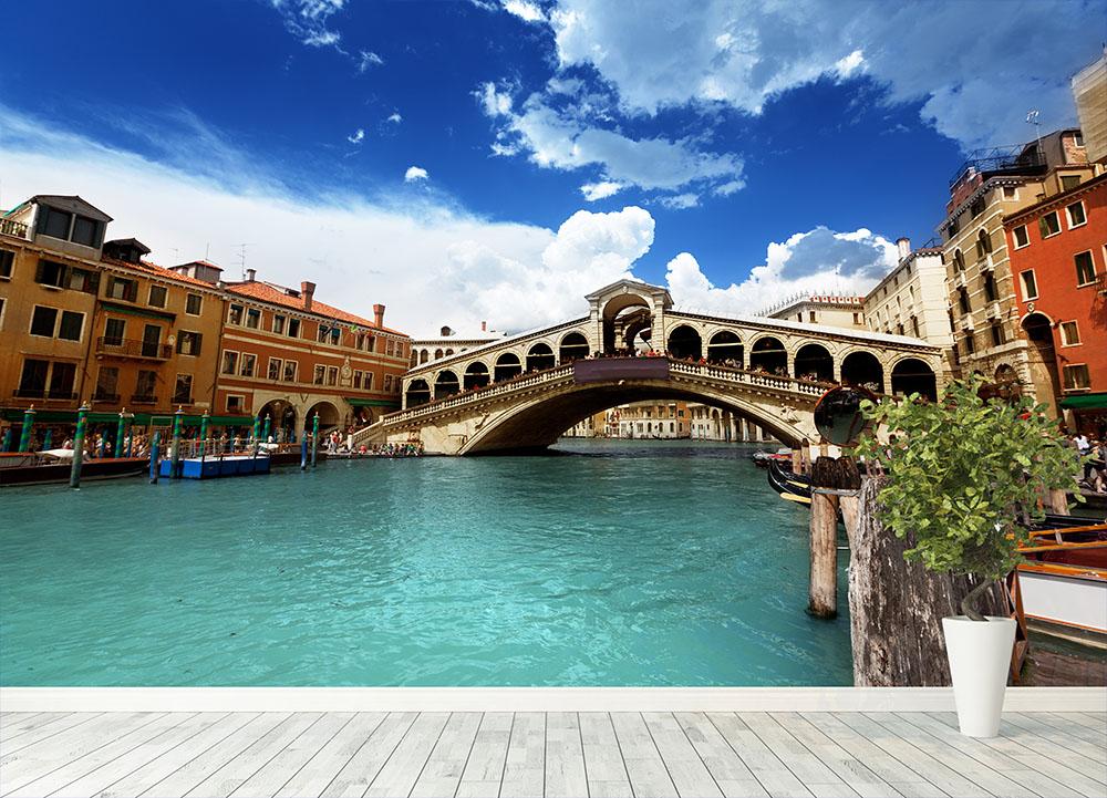Rialto bridge in Venice Wall Mural Wallpaper - Canvas Art Rocks - 4