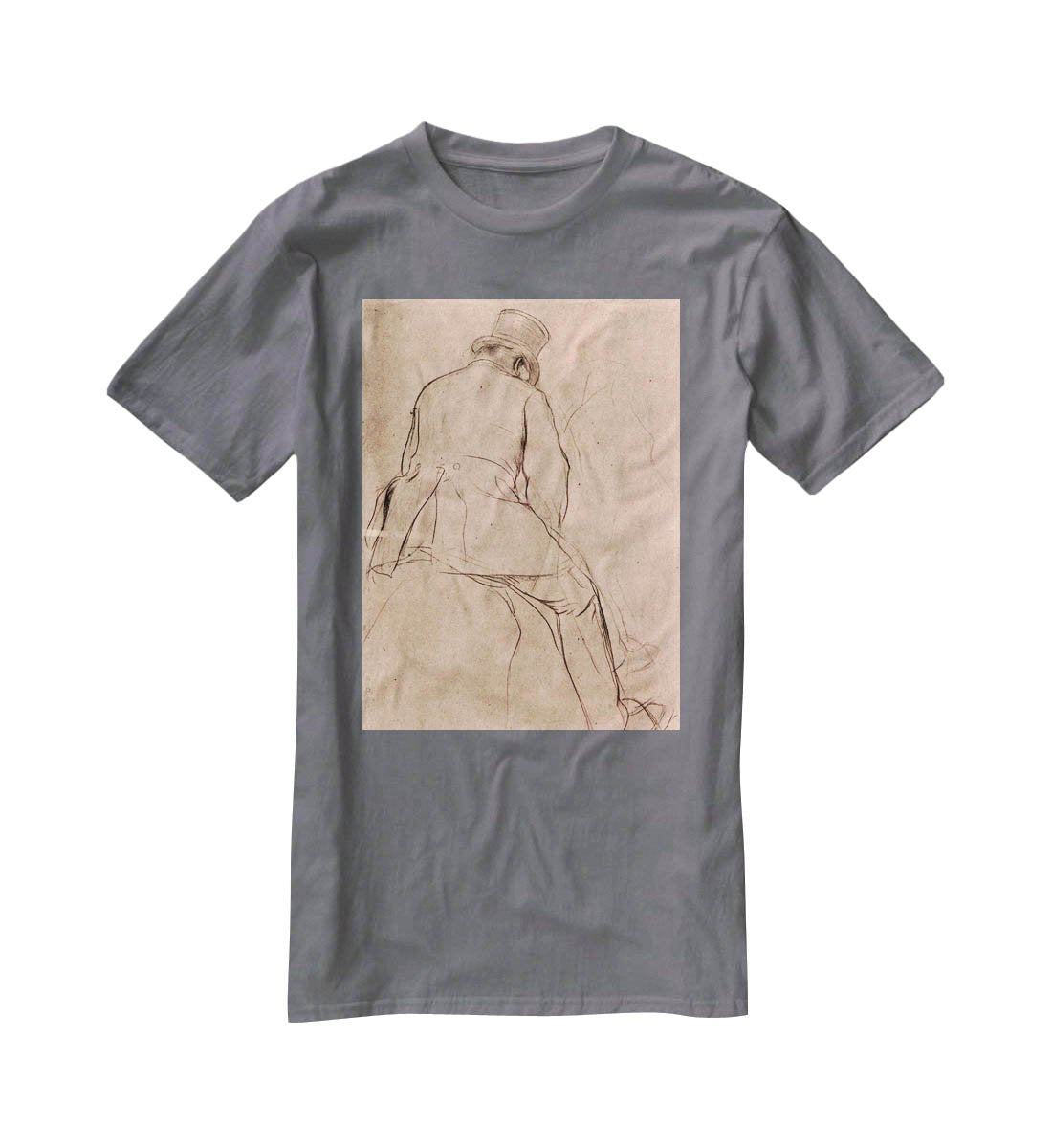 Rider by Degas T-Shirt - Canvas Art Rocks - 3