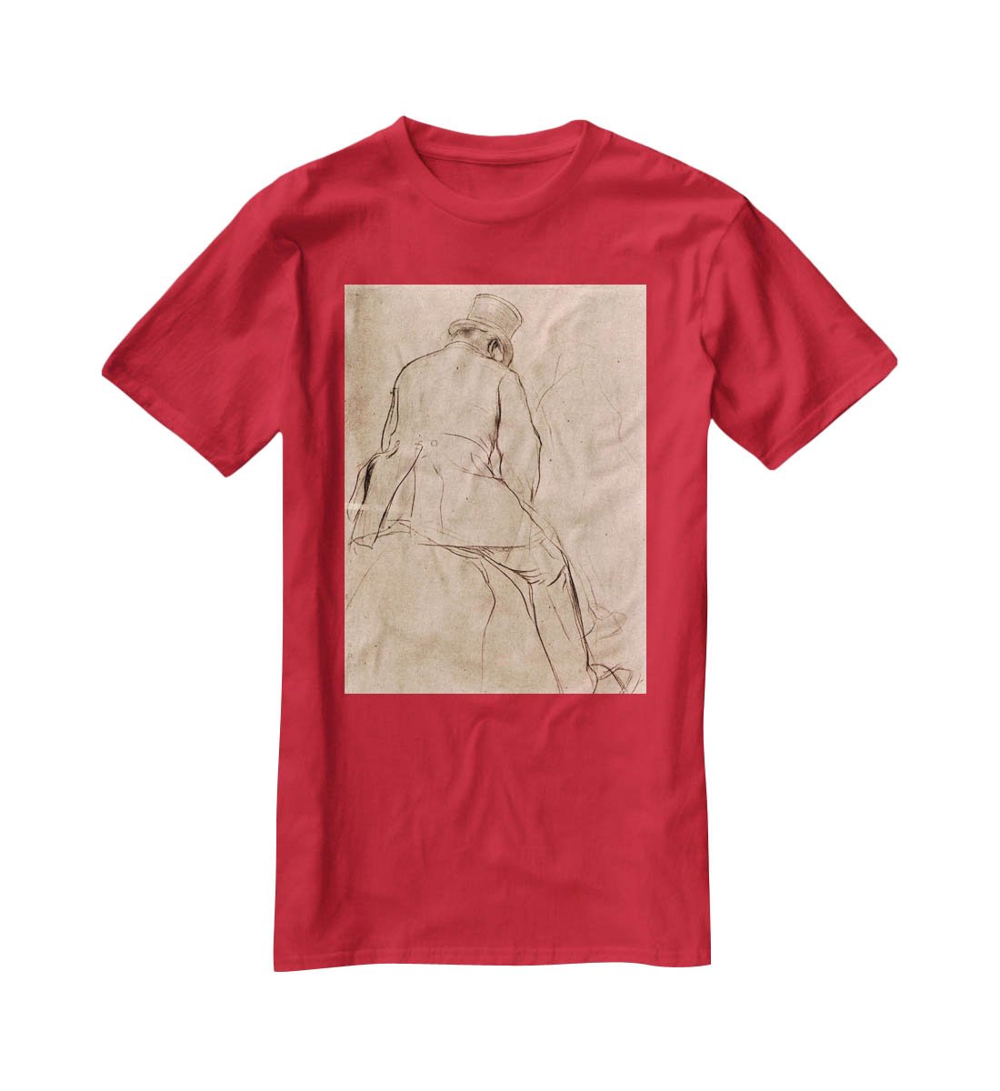 Rider by Degas T-Shirt - Canvas Art Rocks - 4