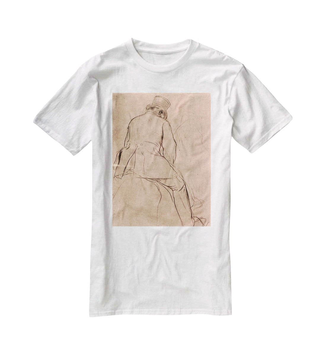 Rider by Degas T-Shirt - Canvas Art Rocks - 5