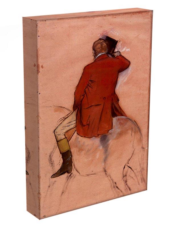 Rider with red jacket by Degas Canvas Print or Poster - Canvas Art Rocks - 3