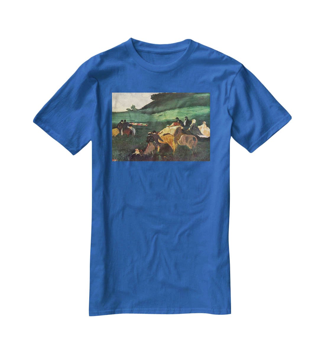 Riders in the landscape by Degas T-Shirt - Canvas Art Rocks - 2