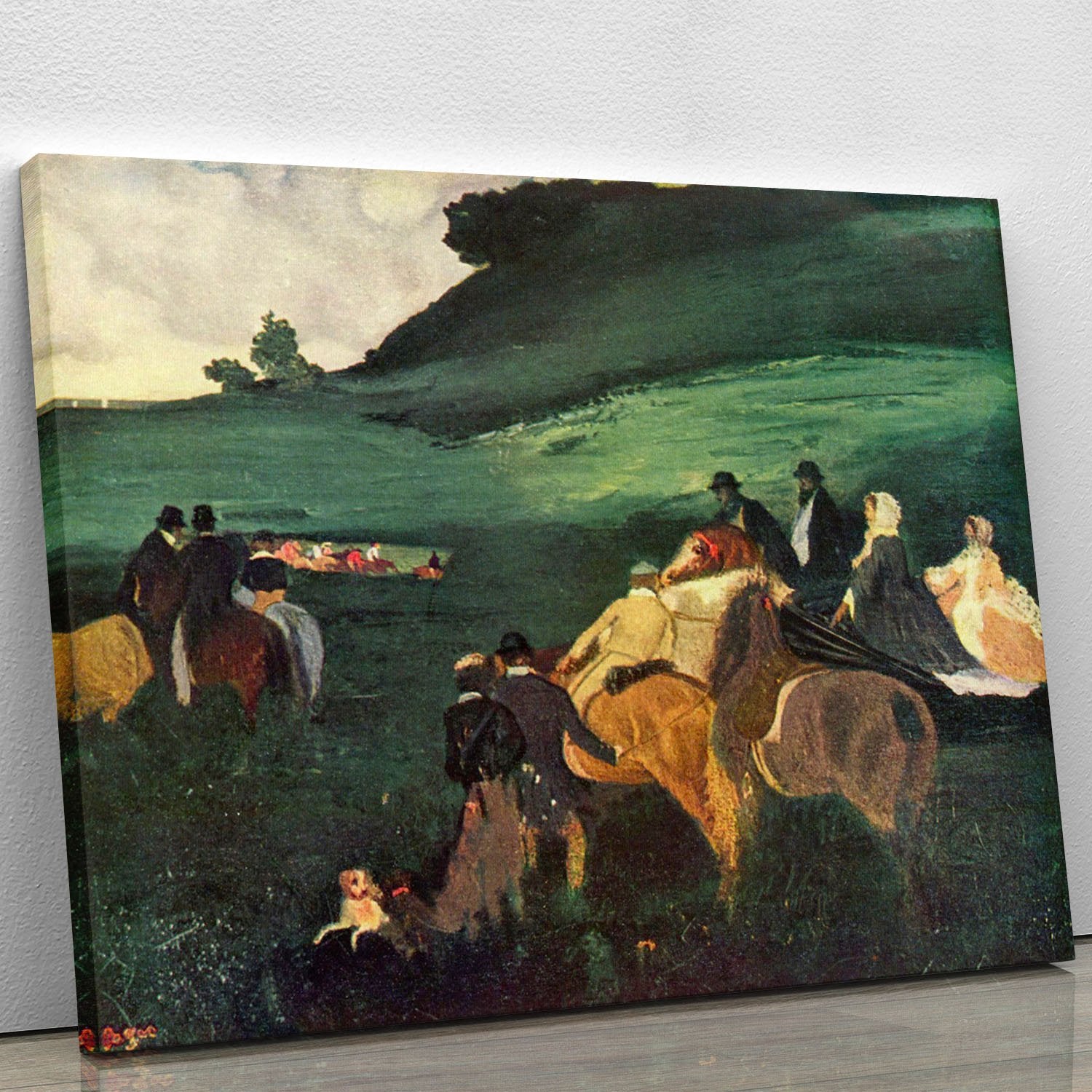 Riders in the landscape by Degas Canvas Print or Poster