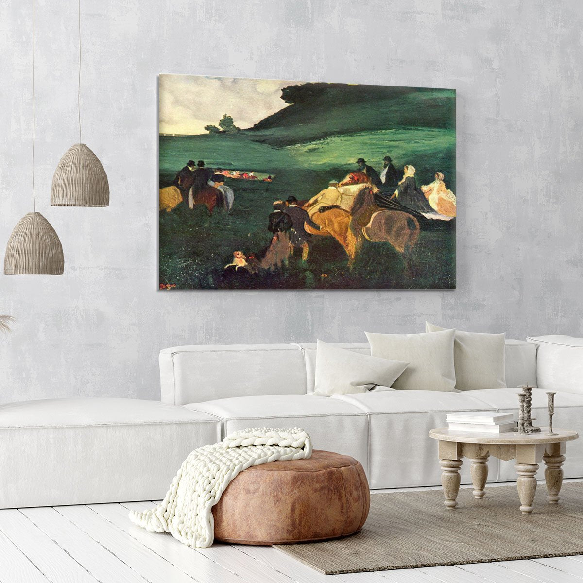 Riders in the landscape by Degas Canvas Print or Poster