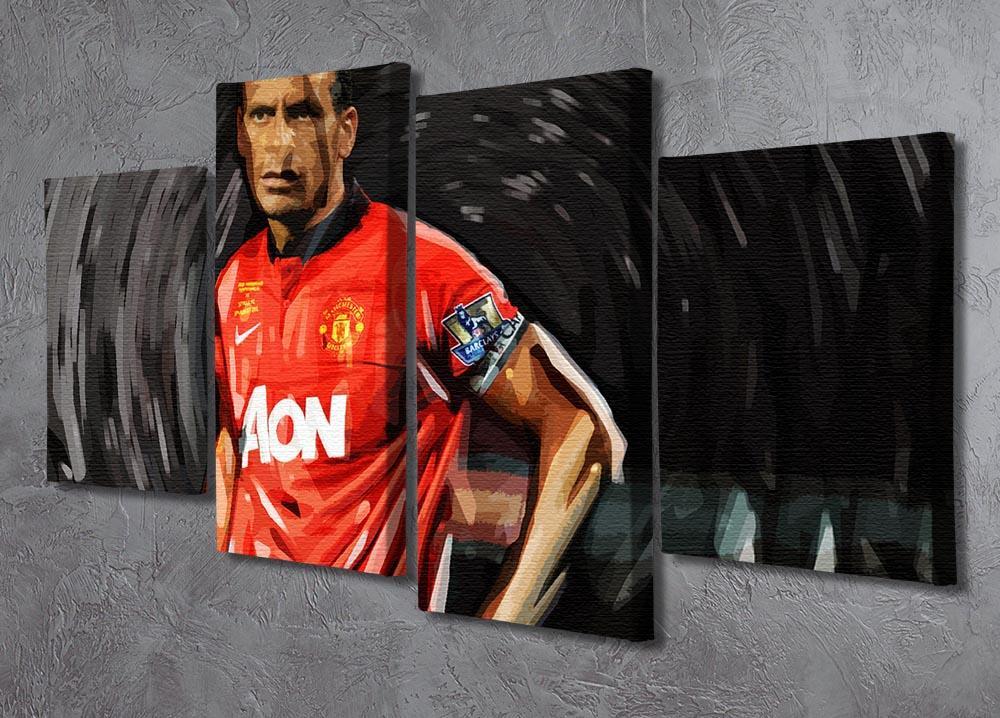 Rio Ferdinand Manchester United 4 Split Panel Canvas - Canvas Art Rocks - 2