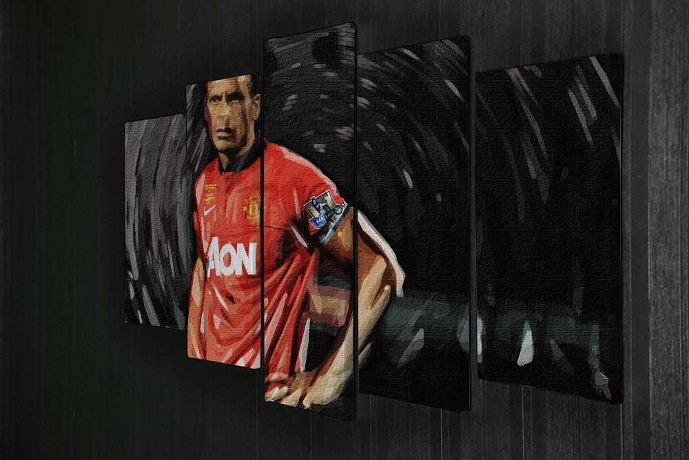 Rio Ferdinand Manchester United 5 Split Panel Canvas - Canvas Art Rocks - 2
