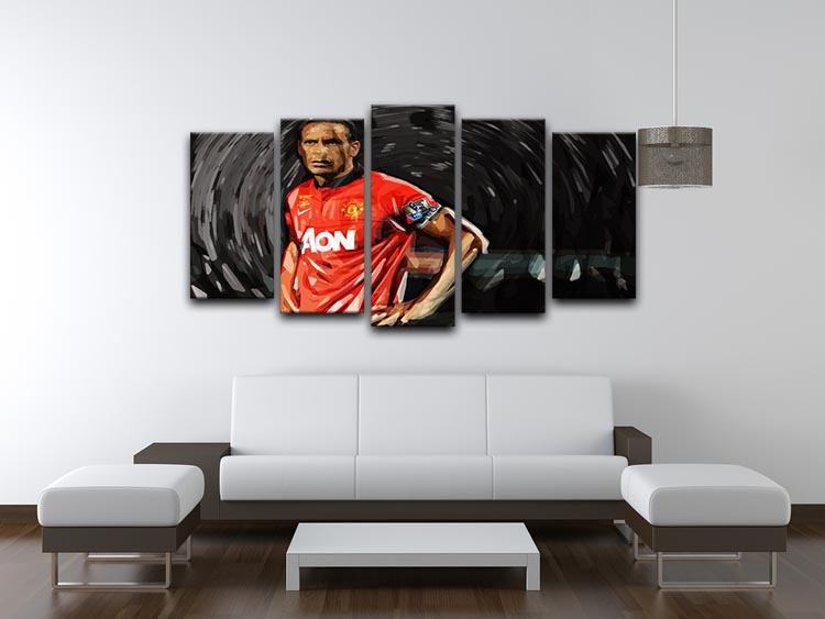 Rio Ferdinand Manchester United 5 Split Panel Canvas - Canvas Art Rocks - 3