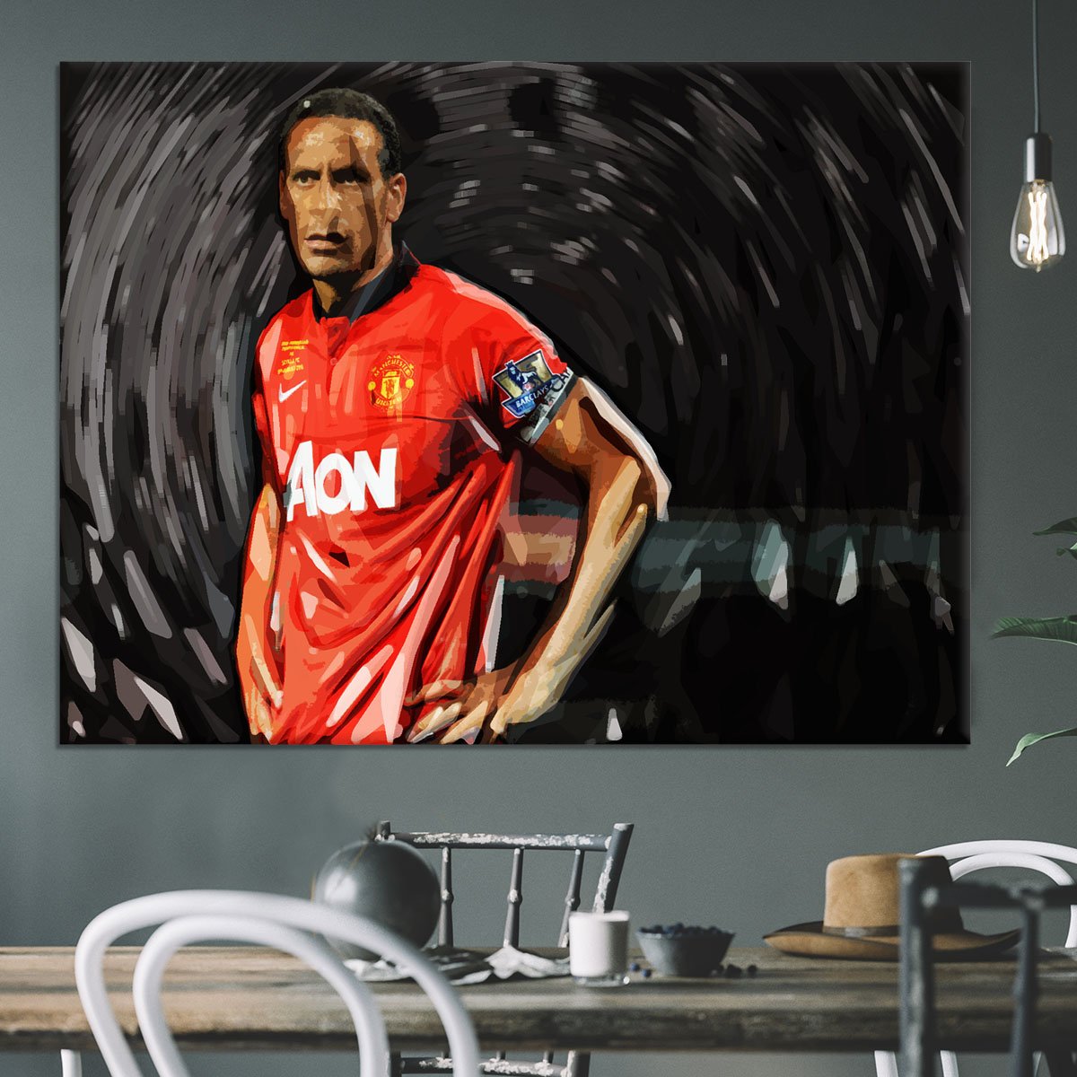 Rio Ferdinand Manchester United Canvas Print or Poster