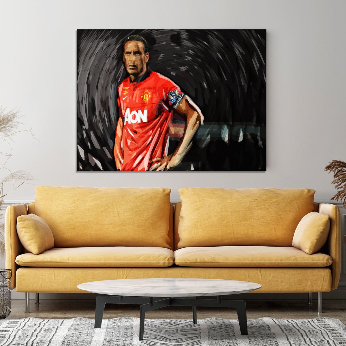 Rio Ferdinand Manchester United Canvas Print or Poster