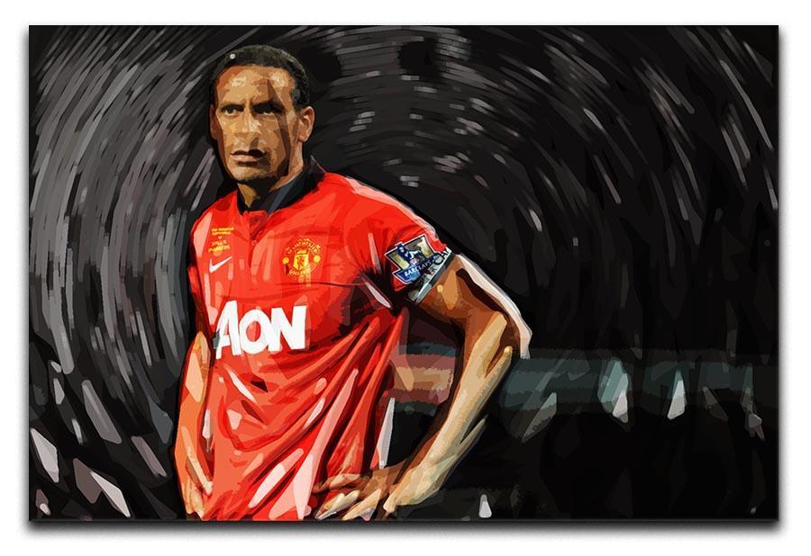 Rio Ferdinand Manchester United Canvas Print or Poster  - Canvas Art Rocks - 1