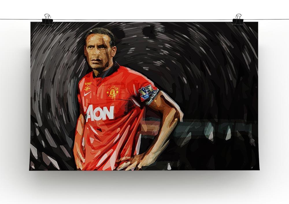 Rio Ferdinand Manchester United Canvas Print or Poster - Canvas Art Rocks - 2