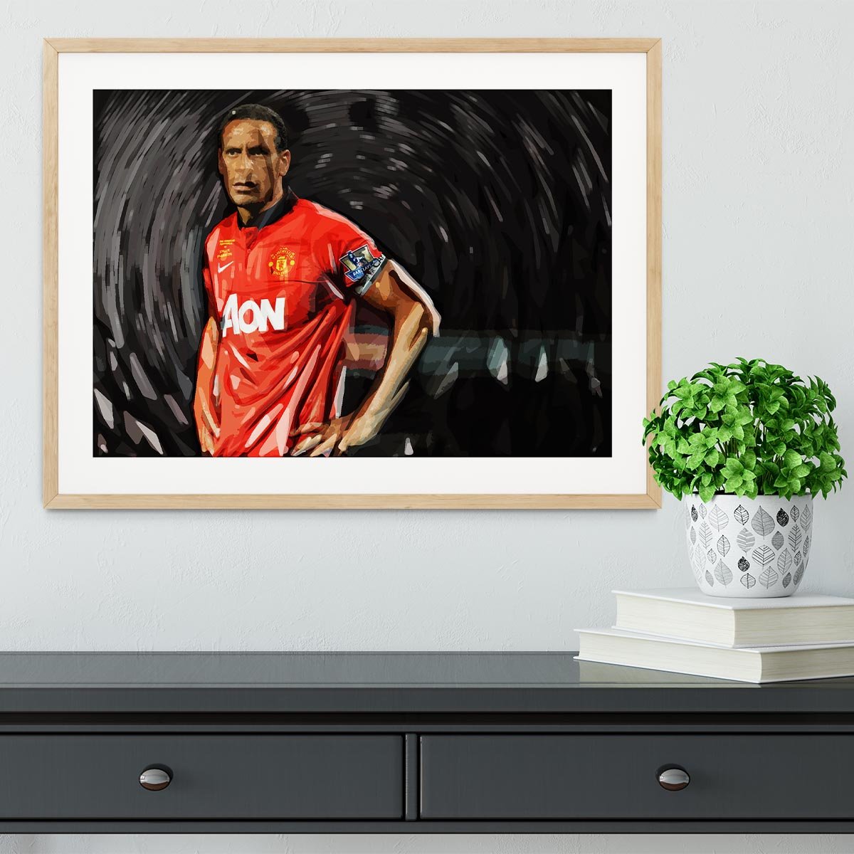 Rio Ferdinand Manchester United Framed Print - Canvas Art Rocks - 3