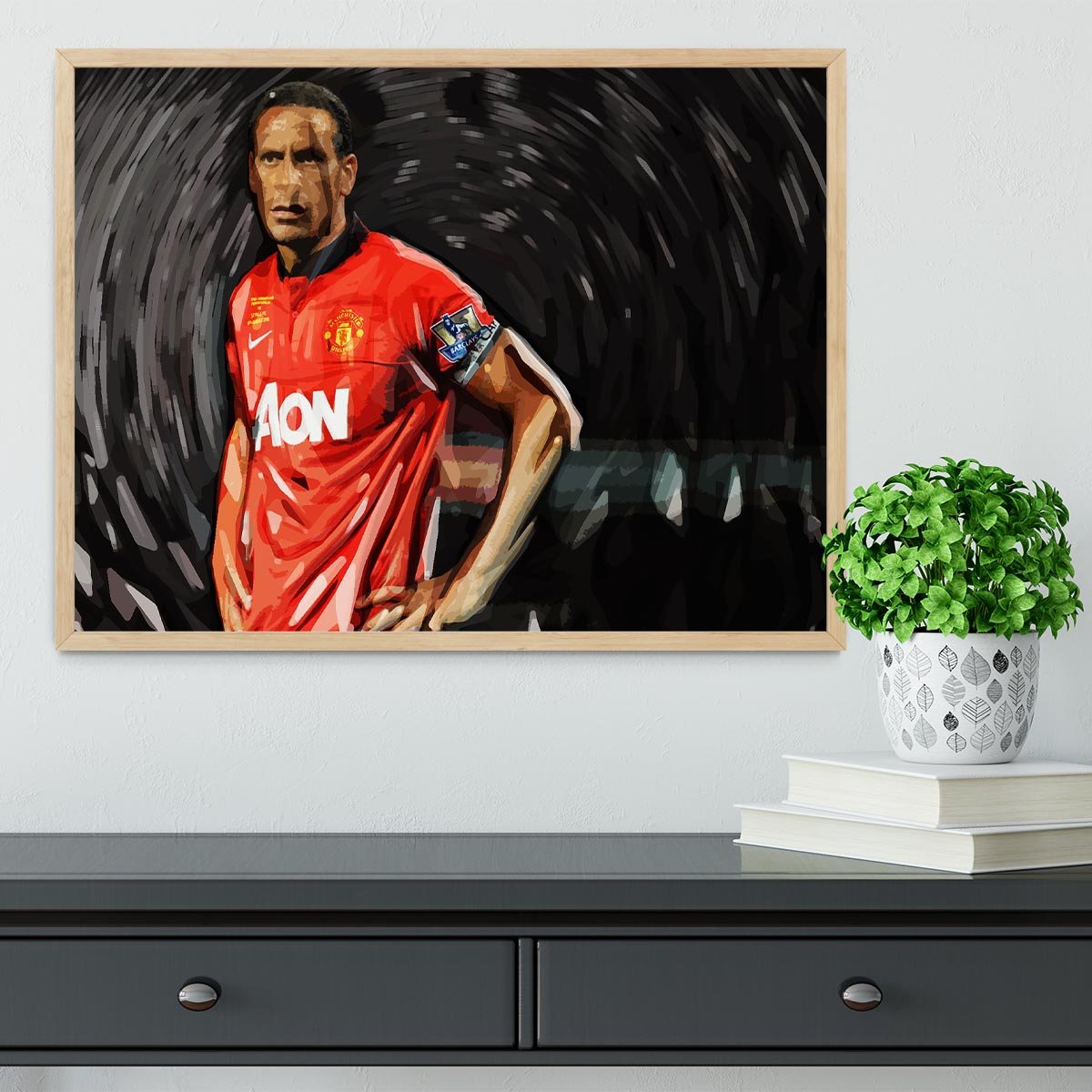 Rio Ferdinand Manchester United Framed Print - Canvas Art Rocks - 4