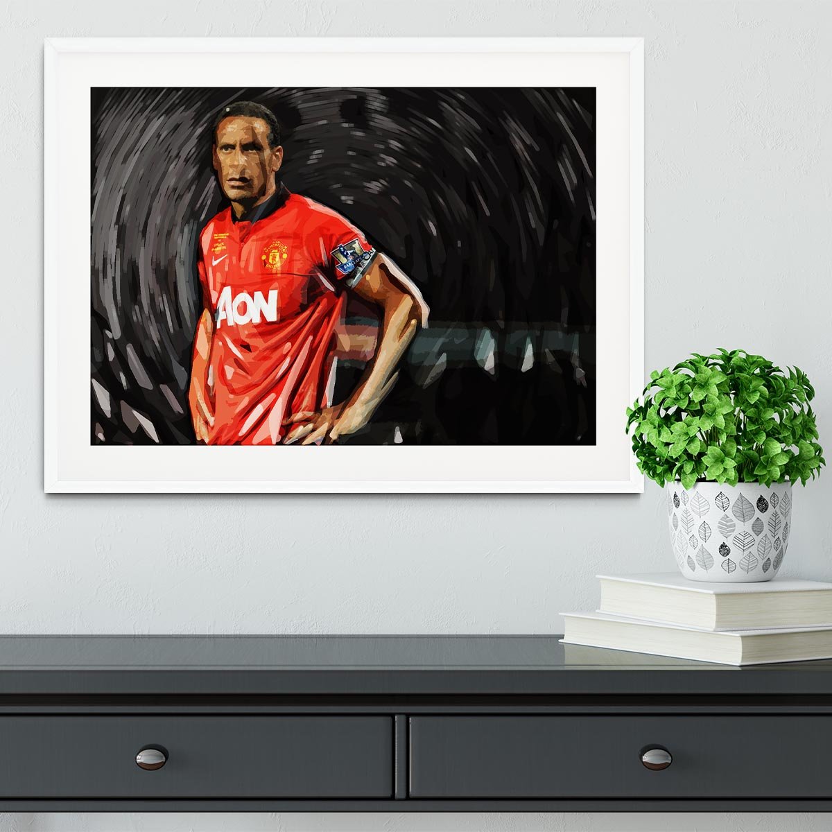 Rio Ferdinand Manchester United Framed Print - Canvas Art Rocks - 5