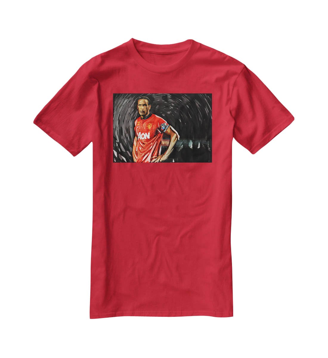 Rio Ferdinand Manchester United T-Shirt - Canvas Art Rocks - 4