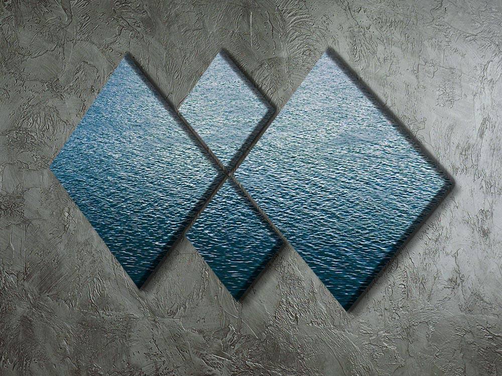Ripple on blue water 4 Square Multi Panel Canvas  - Canvas Art Rocks - 2