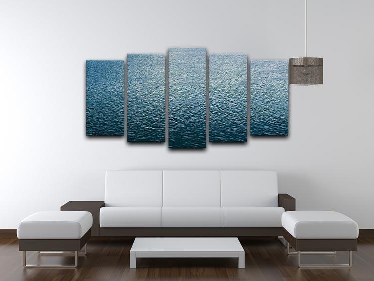 Ripple on blue water 5 Split Panel Canvas  - Canvas Art Rocks - 3