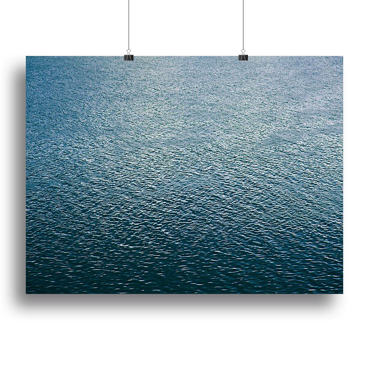 Ripple on blue water Canvas Print or Poster