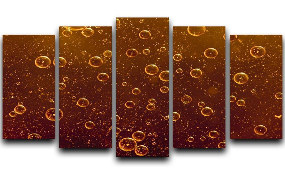 Rising orange bubbles 5 Split Panel Canvas  - Canvas Art Rocks - 1