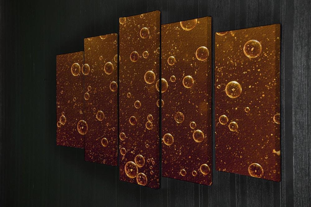 Rising orange bubbles 5 Split Panel Canvas  - Canvas Art Rocks - 2