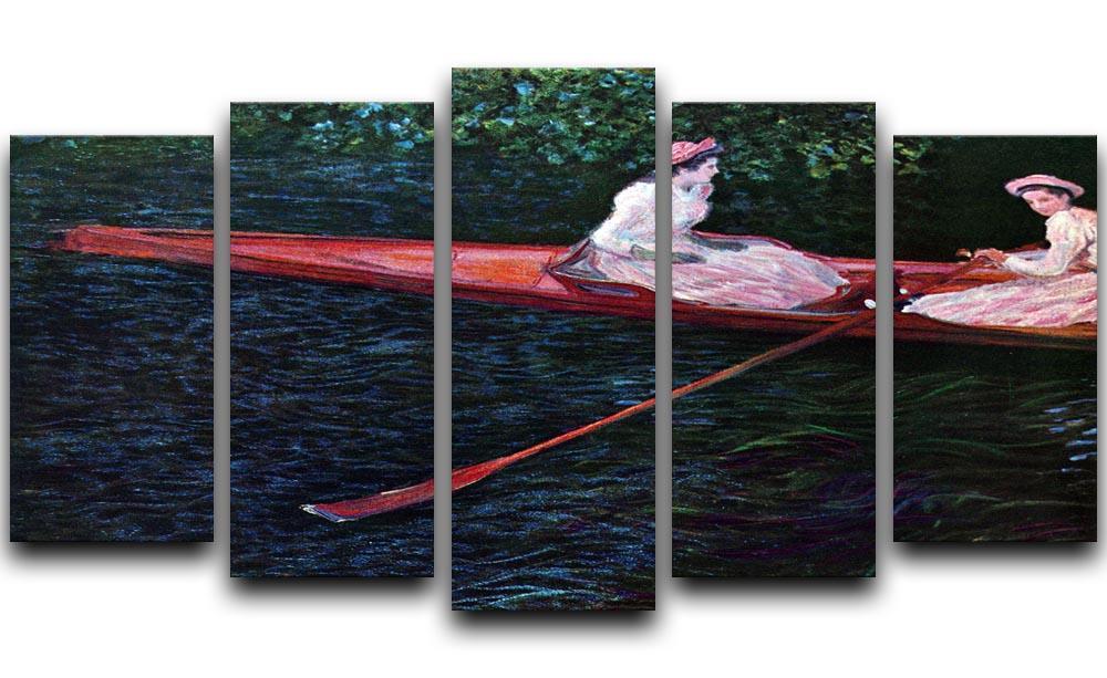 River Epte by Monet 5 Split Panel Canvas  - Canvas Art Rocks - 1