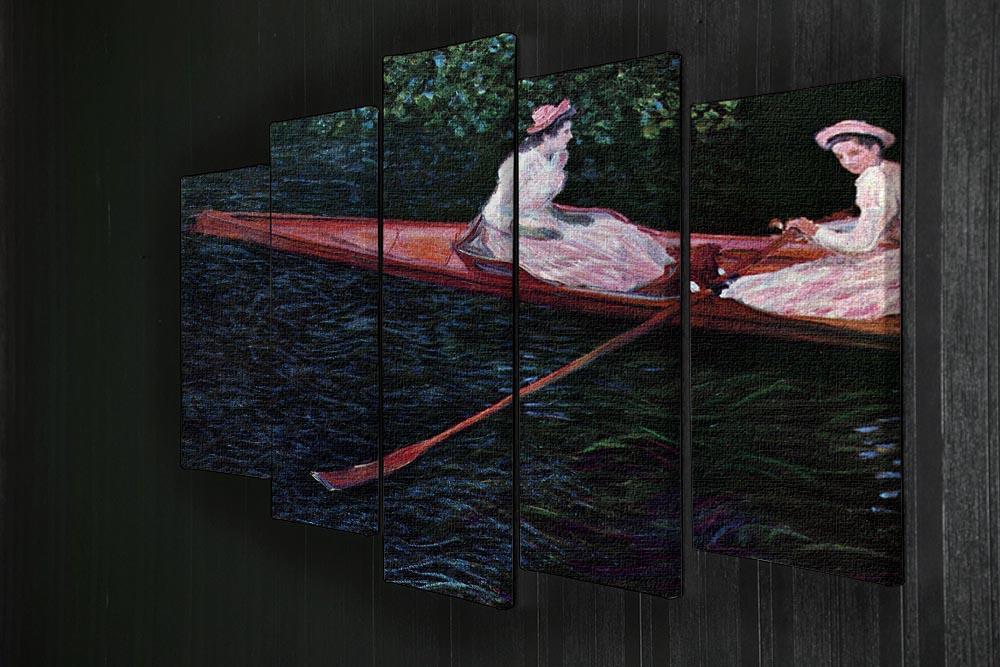 River Epte by Monet 5 Split Panel Canvas - Canvas Art Rocks - 2